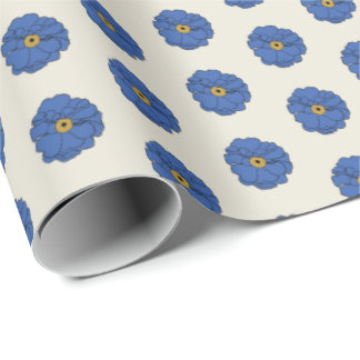 Presente Papel de embrulhamento azul Groovy