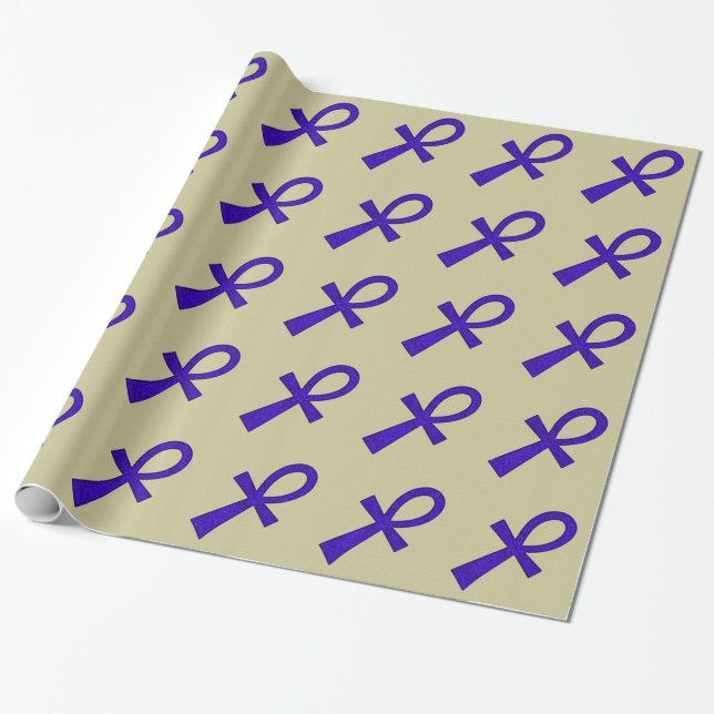 Presente Papel de embrulhamento Blue Ankh (Desenrolado)