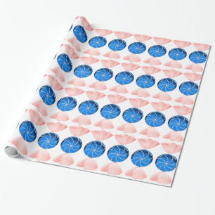 Presente Papel de embrulhamento Blue Candy