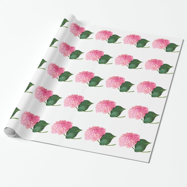 Presente Papel de embrulhamento brilhante, cor-de-rosa (Desenrolado)