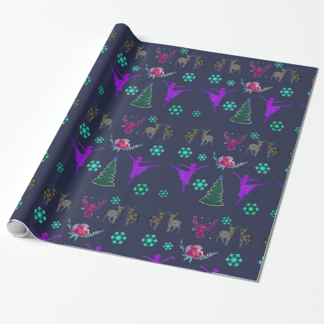 Presente Papel de embrulhamento brilhante para feriados fel (Desenrolado)