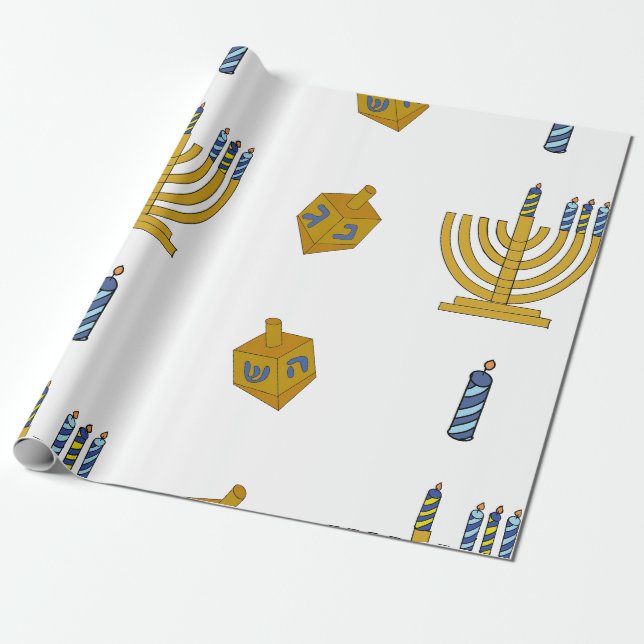 Presente Papel de embrulhamento Chanukah (Desenrolado)