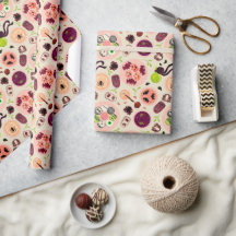 Papel de embrulhamento da festa de chá de Hallowee