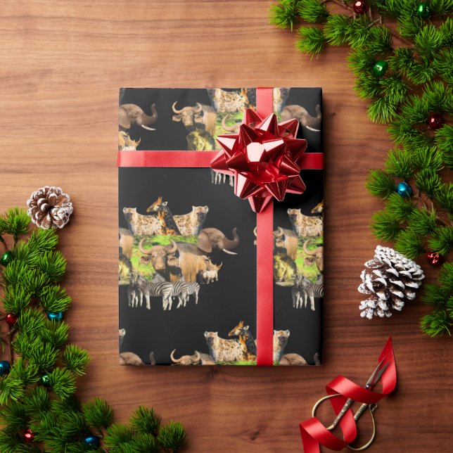 Presente Papel de embrulhamento da moldura de Búfalo (Presente de Natal)