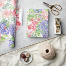 Papel de embrulhamento das flores da primavera - P