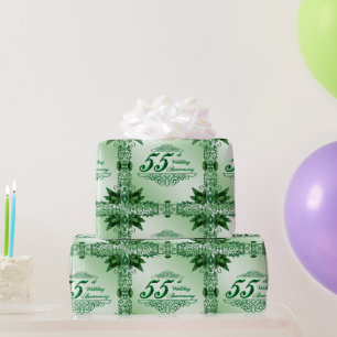 Presente Papel de embrulhamento de aniversário de casament