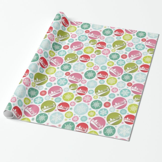 Presente Papel de embrulhamento de bolhas de sonho de Natal (Desenrolado)