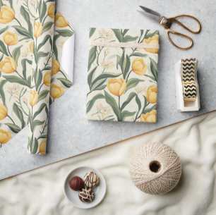 Presente Papel de embrulhamento de Buquê Romântico