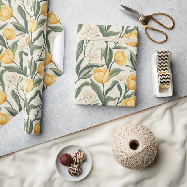 Presente Papel de embrulhamento de Buquê Romântico (Artesanato)