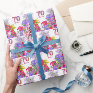 Presente papel de embrulhamento de buquês florais de festa 
