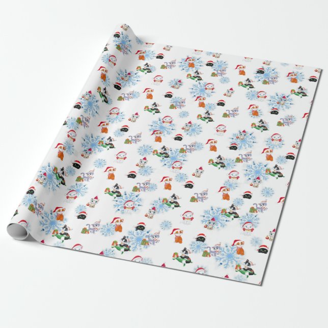 Presente Papel de embrulhamento de catmas (Desenrolado)