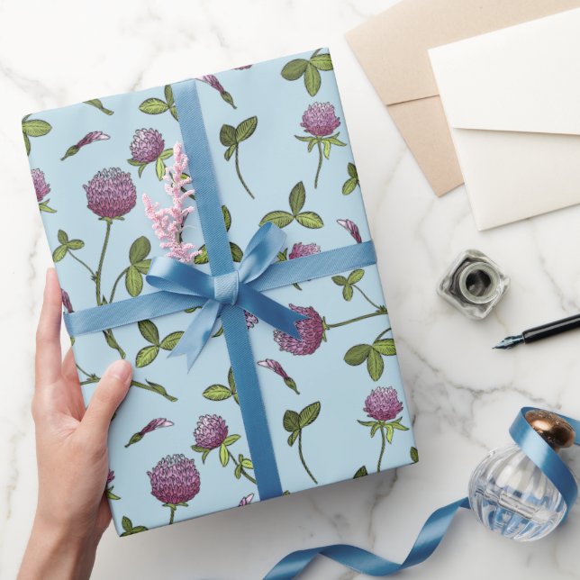 Presente Papel de embrulhamento de Chá de fraldas azul de t (Presentear)