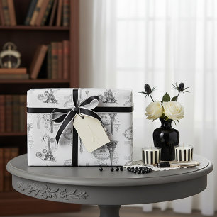 Presente Papel de embrulhamento de colagem em torre Eiffel