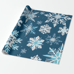 Presente papel de embrulhamento de cristais em flocos de ne