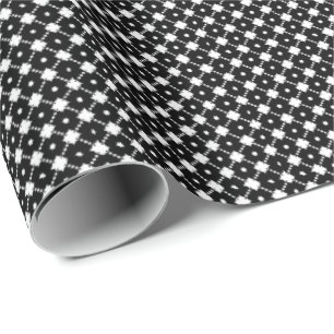 Presente Papel de embrulhamento de diamantes em preto e bra