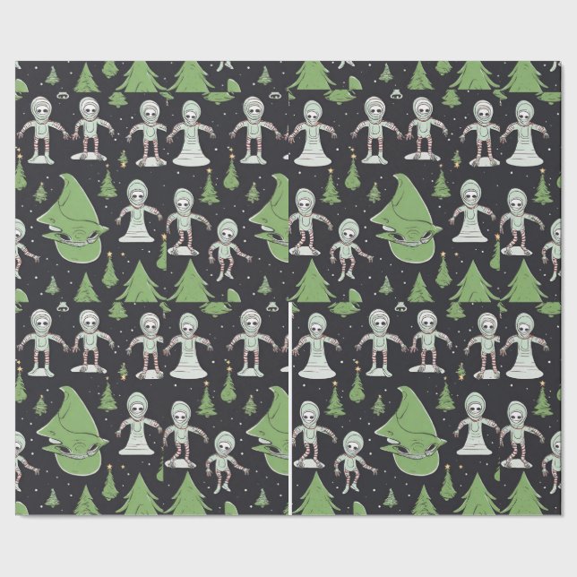 Presente papel de embrulhamento de espaçador de natal de al (Barra)