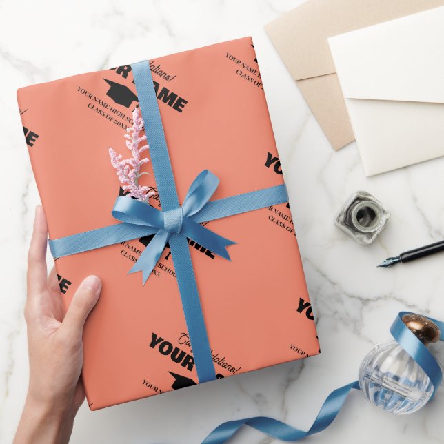 Presente Papel de embrulhamento de festa de formatura a cor (Presentear)