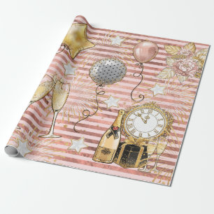 Presente Papel de embrulhamento de festas de ano novo