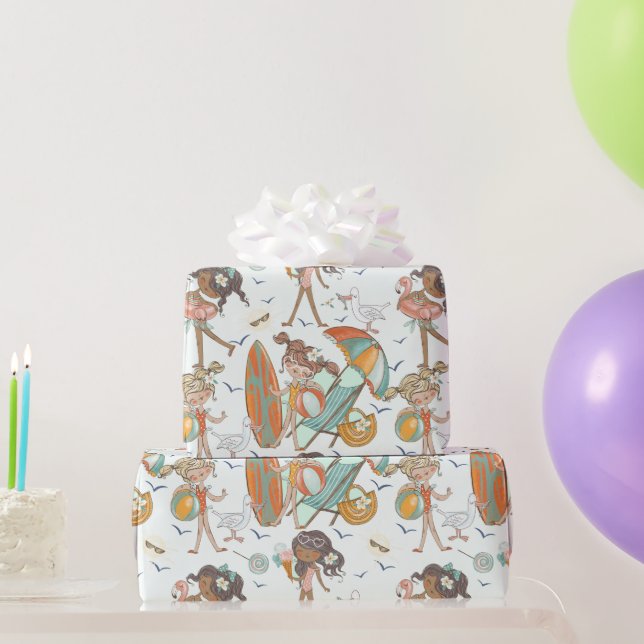 Presente Papel de embrulhamento de festas de praia (Presentes para festas)