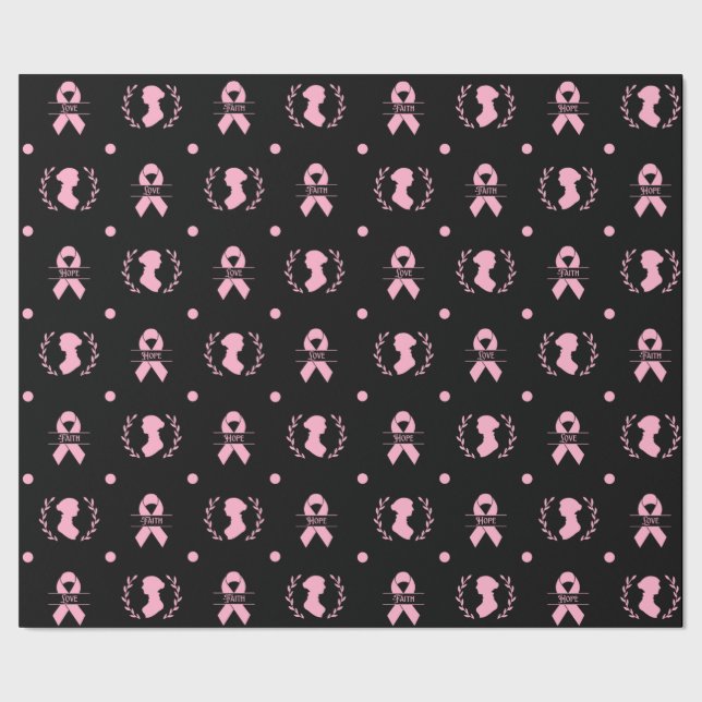 Presente Papel de embrulhamento de fita rosa da Jane Austen (Barra)