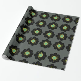 Presente Papel de embrulhamento de flores boêmicas
