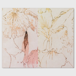 Presente Papel de embrulhamento de flores do IRIS