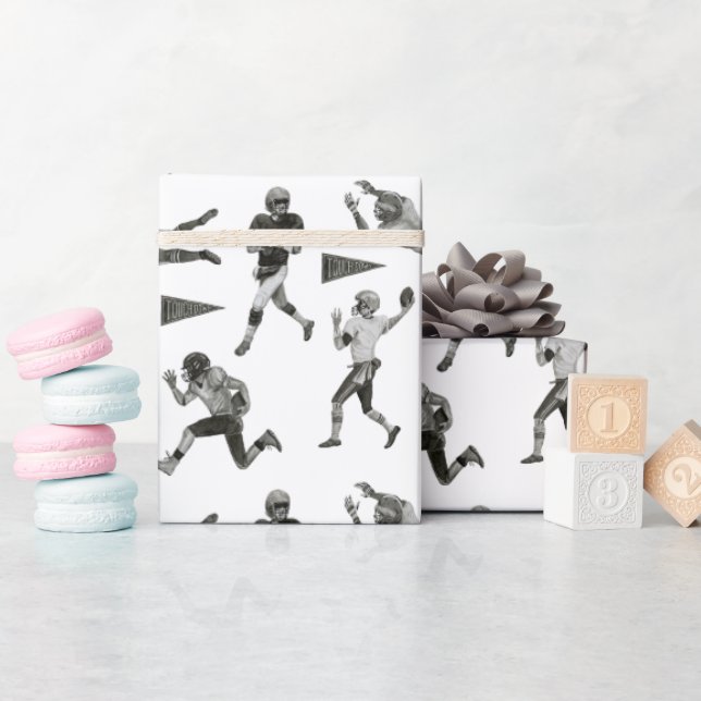 Presente Papel de embrulhamento de futebol americano (Chá de bebê)