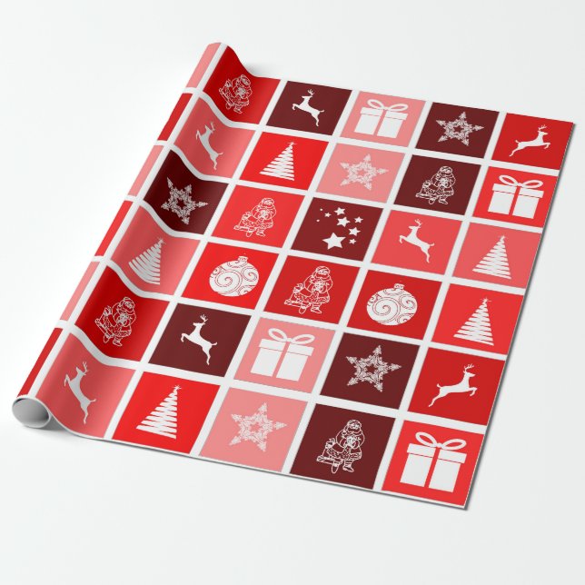 Presente papel de embrulhamento de horário de natal (Desenrolado)
