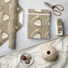 Presente Papel de embrulhamento de imagem de madeira do 5 W