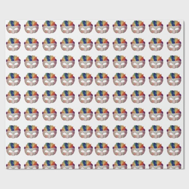 Presente Papel de embrulhamento de máscara do arco-íris div (Barra)