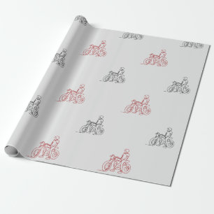 Presente papel de embrulhamento de motocicletas