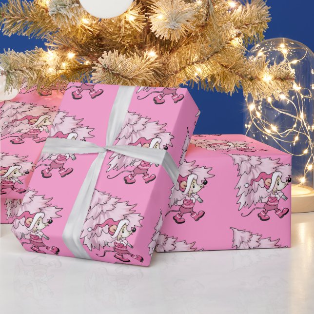 Presente Papel de embrulhamento de Natal no Mouse (Feriados)