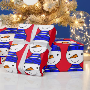 Presente Papel de embrulhamento de NATAL SNOWMAN