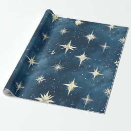 Presente Papel de embrulhamento de natal Starry Night