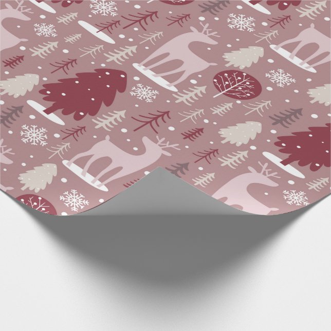 Presente Papel de embrulhamento de padrão de Natal da Burgu (Ponta)