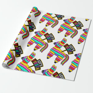 Presente Papel de embrulhamento de padrão de piñata de bu