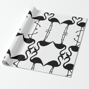 Presente Papel de embrulhamento de padrão preto Twin Flamin
