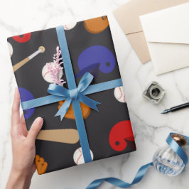 Presente Papel de embrulhamento de padrões esportivos diver