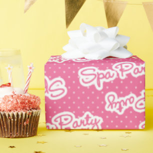 Presente Papel de embrulhamento de palavras de festa spa ro