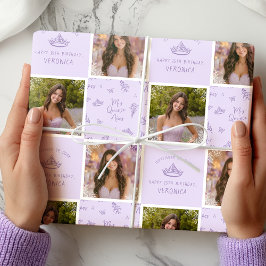 Presente Papel de embrulhamento de Quinceanera Fotográfica 