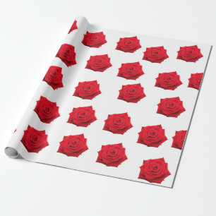 Presente Papel de embrulhamento de rosas vermelhas
