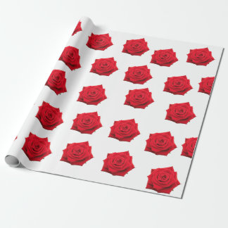 Presente Papel de embrulhamento de rosas vermelhas
