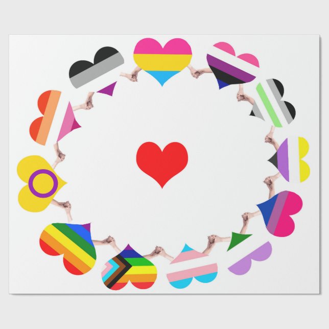 Presente Papel de embrulhamento de sinalizador de orgulho (Aberto)