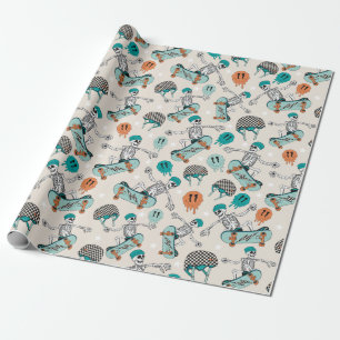 Presente Papel de embrulhamento de Skateboard Skeleton Part