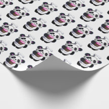 Papel de embrulhamento de Urso de Panda
