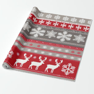 Presente papel de embrulhamento do modelo de blusa de natal