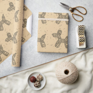 Presente Papel de embrulhamento do partido Cão-Balão Sepia