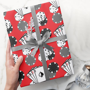 Presente Papel de embrulhamento do partido Red Casino Poker