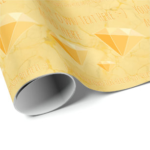 Presente Papel de embrulhamento Dourado para joias de diama