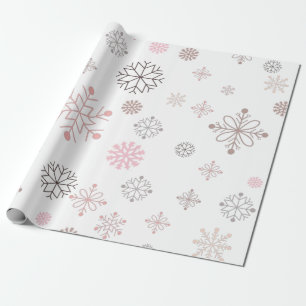 Presente Papel de embrulhamento em flocos de neve de Natal